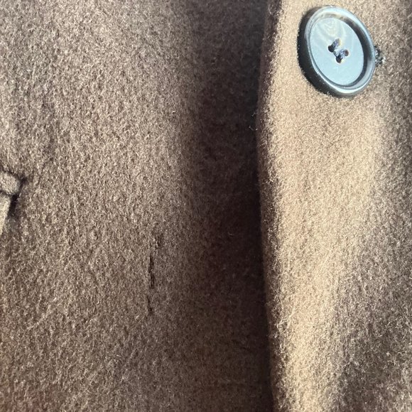 1960s Woodcrest Brown Wool Overcoat As Is - Picture 13 of 14